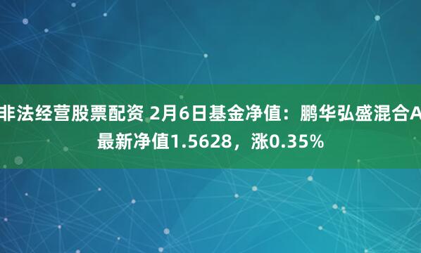 非法经营股票配资 2月6日基金净值：鹏华弘盛混合A最新净值1.5628，涨0.35%